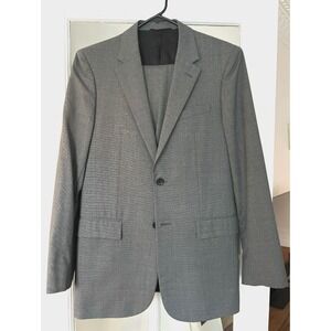 Balenciaga Paris 2‑Piece Wool Suit Gray Glen Plaid, IT 48 / US 38, Made in Italy